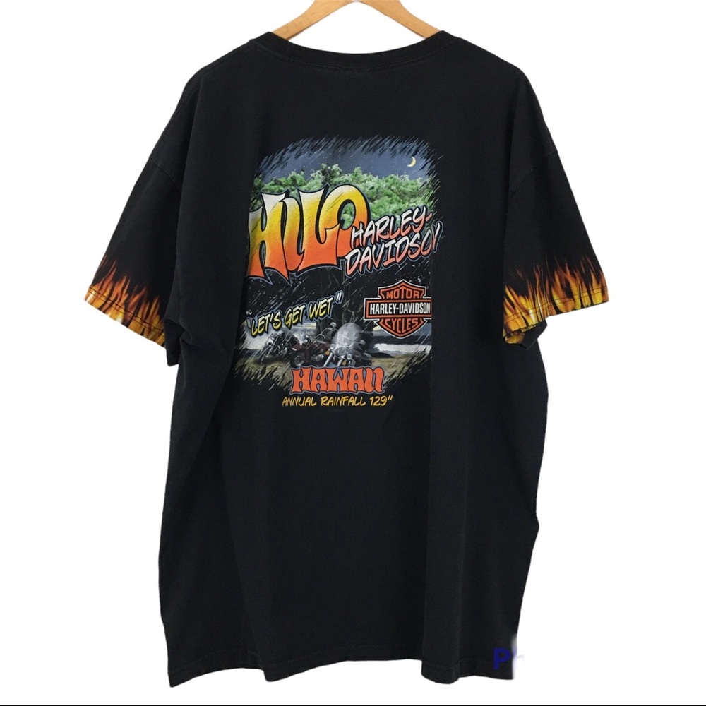 Harley Davidson Hilo Let’s Get Wet Hawaii 2008 Graphic Short Sleeve Tee Black